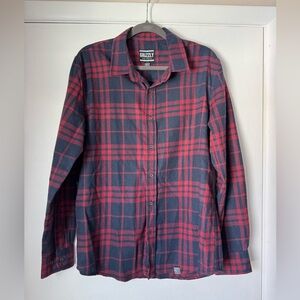 Authentic Grizzly Griptape Men’s Plaid Flannel Long Sleeve Button Down